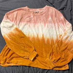 Wonderly Tie Dye Long Sleeve Blouse, L
